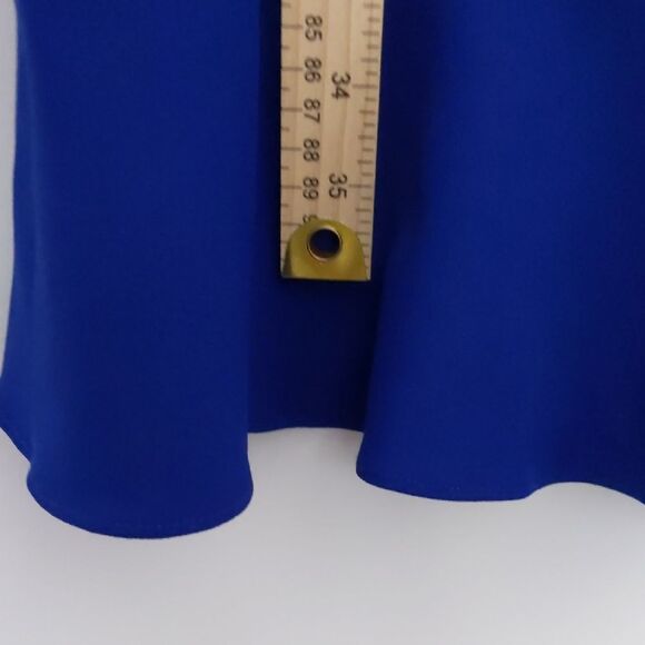 Women's Quarter Sleeve Crew Neck Dress, Royal Blue Size S - Picture 8 of 8
